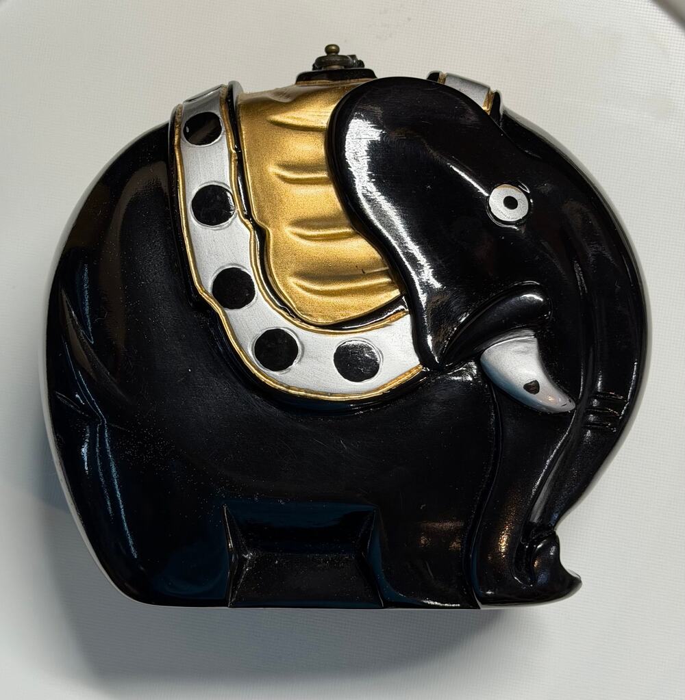 Timmy Woods Beverly Hills Black Elephant Handbag Novelty Purse 24” Drop